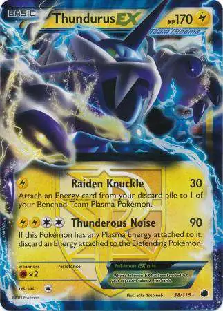 Pokemon Trading Card Game Black & White Plasma Freeze Ultra Rare Thundurus EX #38 [Lightly Played]