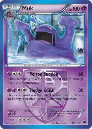 Pokemon Trading Card Game Black & White Plasma Freeze Rare Muk #46 [Moderately Played]