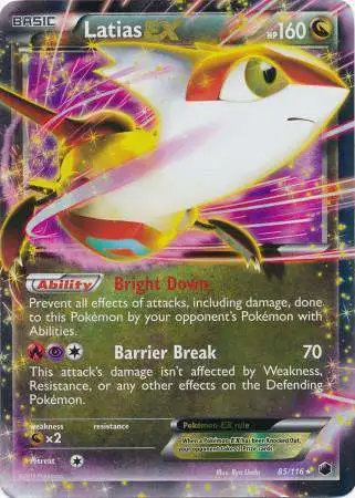 Pokemon Trading Card Game Black & White Plasma Freeze Ultra Rare Latias EX #85 [Heavily Played]