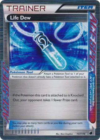 Pokemon Trading Card Game Black & White Plasma Freeze Holo Rare Life Dew #107 [Moderately Played]