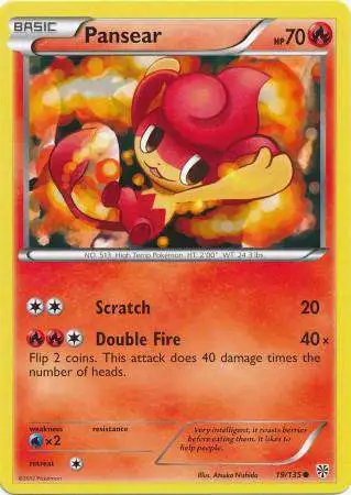 Pokemon Trading Card Game Black & White Plasma Storm Common Pansear #19 [Lightly Played]