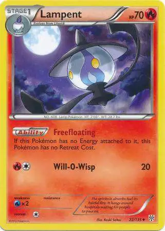 Pokemon Trading Card Game Black & White Plasma Storm Uncommon Lampent #22 [Lightly Played]