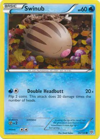 Pokemon Trading Card Game Black & White Plasma Storm Common Swinub #26 [Lightly Played]