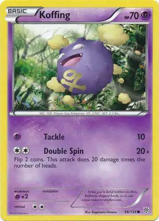 Pokemon Trading Card Game Black & White Plasma Storm Reverse Holo Koffing #56 [Lightly Played]