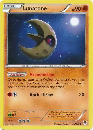 Pokemon Trading Card Game Black & White Plasma Storm Uncommon Lunatone #73 [Lightly Played]
