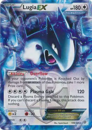 Pokemon Trading Card Game Black & White Plasma Storm Ultra Rare Lugia EX #108 [Heavily Played]