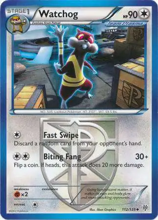 Pokemon Trading Card Game Black & White Plasma Storm Uncommon Watchog #112