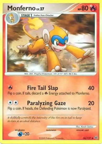 Pokemon Platinum Uncommon Monferno #56