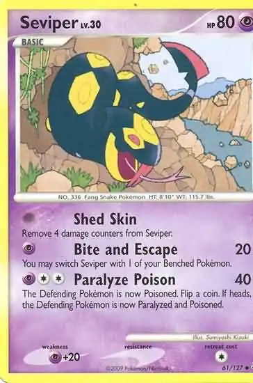 Pokemon Platinum Uncommon Seviper #61