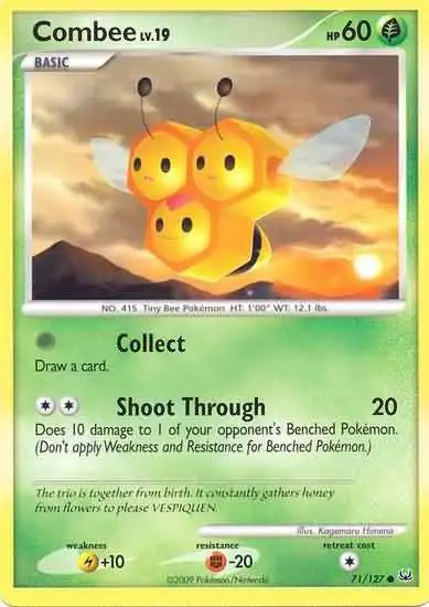 Pokemon Platinum Common Combee #71 [Moderately Played]