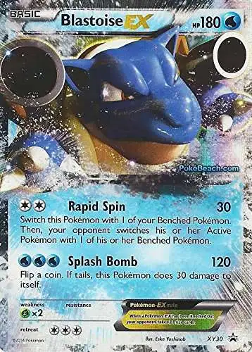 Pokemon X & Y Promo Ultra Rare Blastoise EX XY30 [Moderately Played]