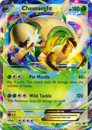 Pokemon X & Y Promo Ultra Rare Chesnaught EX XY18 [Lightly Played]