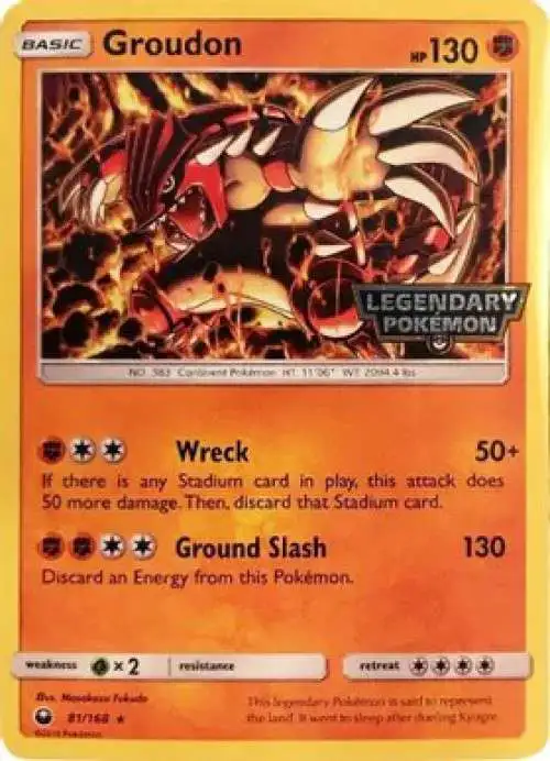 Pokemon Sun & Moon Promo Holo Rare Groudon #81 [Gamestop]