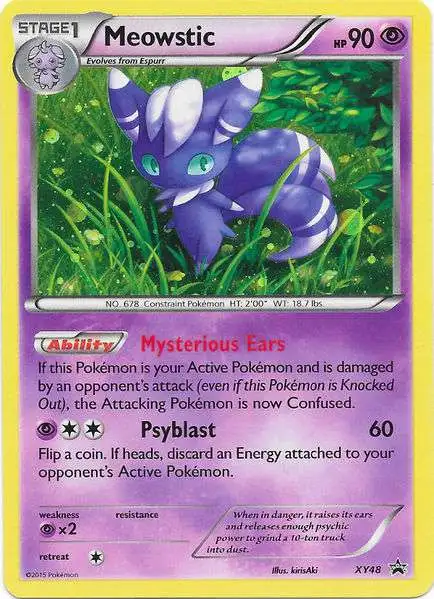 Pokemon X & Y Promo Holo Rare Meowstic XY48 [Lightly Played]