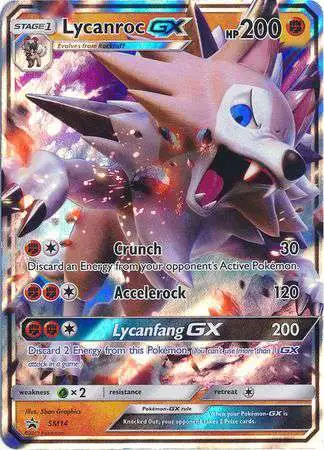 Pokemon Sun & Moon Promo Full Art Rare Lycanroc GX SM14 [Lightly Played]