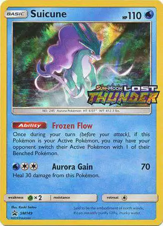 Pokemon Trading Card Game Sun & Moon Lost Thunder Holo Rare Suicune SM149 [Lost Thunder Pre-Release]