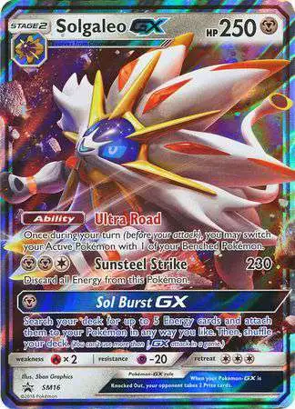 Pokemon Sun & Moon Promo Ultra Rare Solgaleo GX SM16