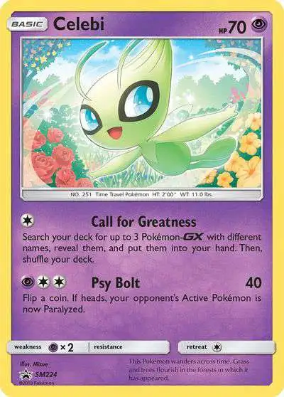 Pokemon Sun & Moon Promo Holo Rare Celebi SM224