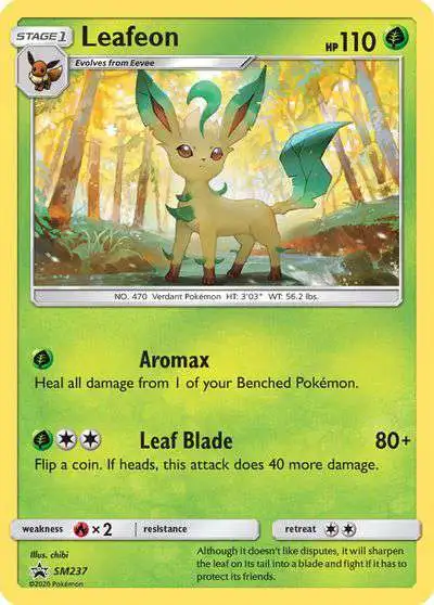 Pokemon Sun & Moon Promo Holo Rare Leafeon SM237