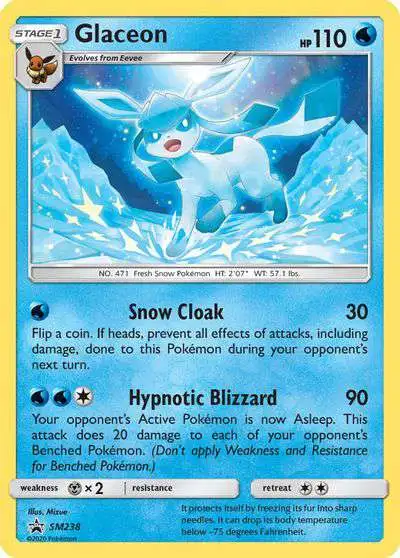 Pokemon Sun & Moon Promo Holo Rare Glaceon SM238