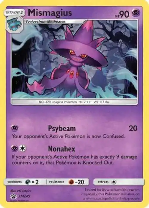 Pokemon Sun & Moon Promo Ultra Rare Mismagius SM245