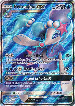 Pokemon Sun & Moon Promo Rare Primarina GX SM39 [Full Art] [Lightly Played]