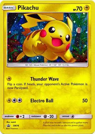 Pokemon Sun & Moon Promo Holo Rare Pikachu SM76 [Lightly Played]