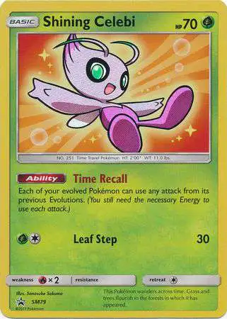 Pokemon Sun & Moon Promo Holo Rare Shining Celebi SM79 [Lightly Played]