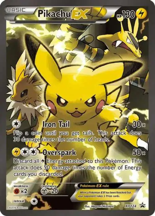 Pokemon X & Y Promo Holo Rare Pikachu EX XY124 [Lightly Played]