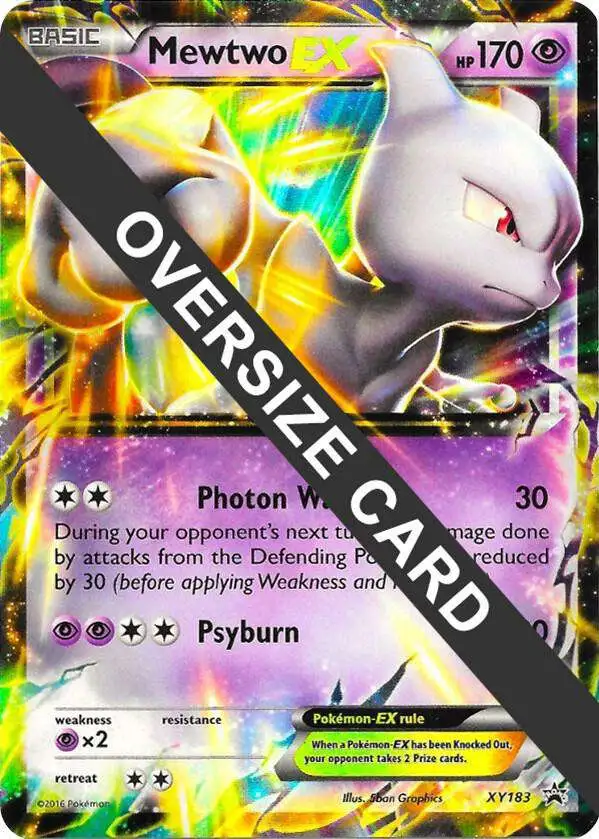 Pokemon X & Y Promo Rare Mewtwo EX XY183 [Oversized]