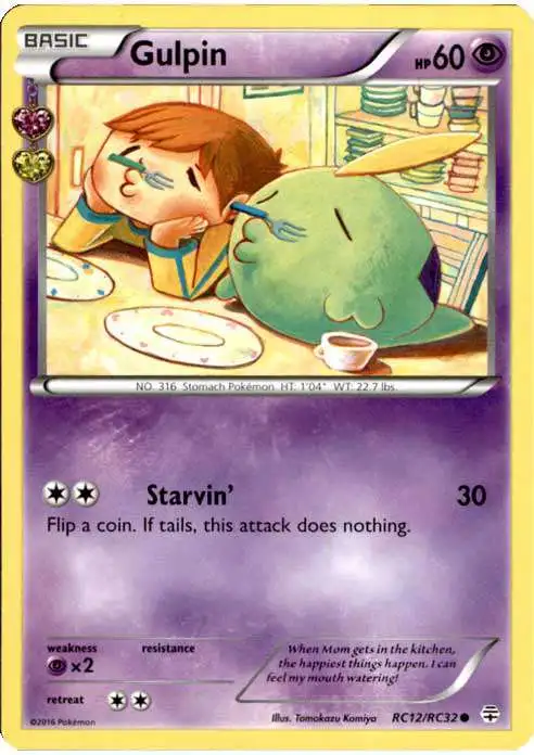 Pokemon X & Y Generations Radiant Collection Common Gulpin RC12