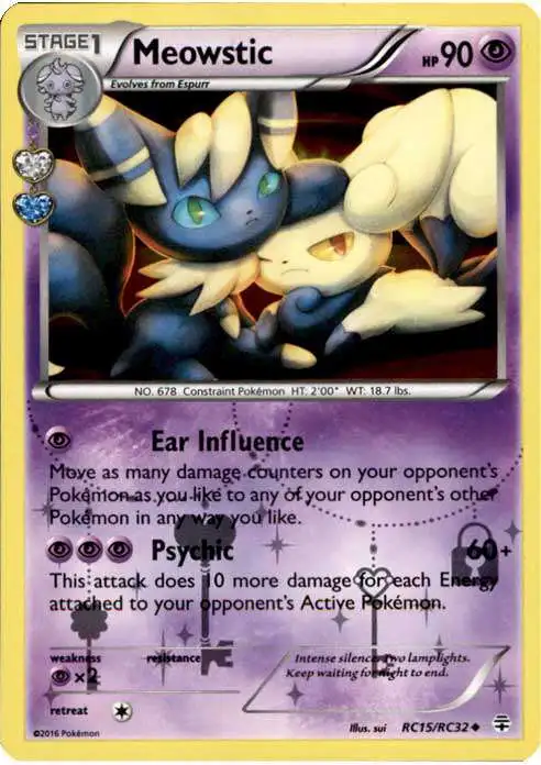 Pokemon X & Y Generations Radiant Collection Uncommon Meowstic RC15