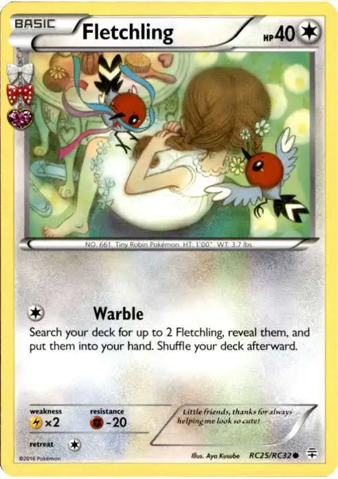 Pokemon X & Y Generations Radiant Collection Common Fletchling RC25