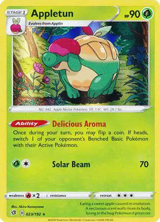 Pokemon Trading Card Game Sword & Shield Rebel Clash Rare Holo Appletun #23