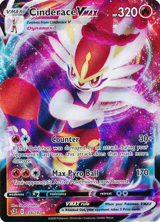 Pokemon Trading Card Game Sword & Shield Rebel Clash Ultra Rare Cinderace VMAX #36