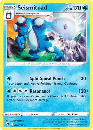 Pokemon Trading Card Game Sword & Shield Rebel Clash Rare Seismitoad #46