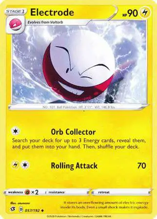 Pokemon Trading Card Game Sword & Shield Rebel Clash Uncommon Electrode #57