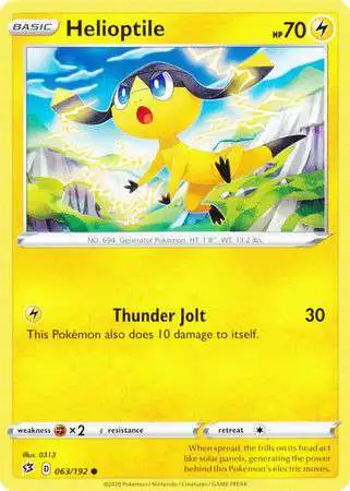 Pokemon Trading Card Game Sword & Shield Rebel Clash Common Helioptile #63