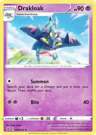 Pokemon Trading Card Game Sword & Shield Rebel Clash Uncommon Drakloak #90