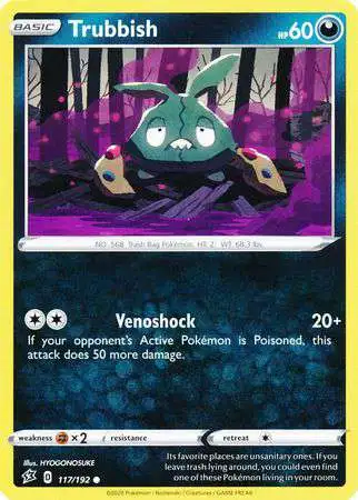 Pokemon Trading Card Game Sword & Shield Rebel Clash Common Trubbish #117