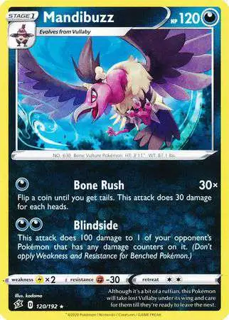 Pokemon Trading Card Game Sword & Shield Rebel Clash Rare Mandibuzz #120