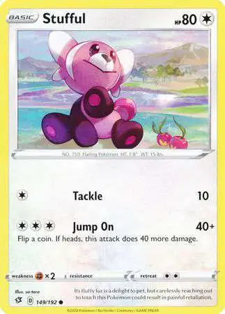 Pokemon Trading Card Game Sword & Shield Rebel Clash Common Stufful #149