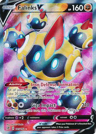 Pokemon Trading Card Game Sword & Shield Rebel Clash Ultra Rare Falinks V  #185