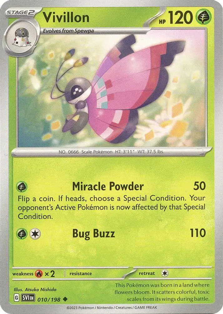 Pokemon Scarlet & Violet Base Set Uncommon Vivillon #10