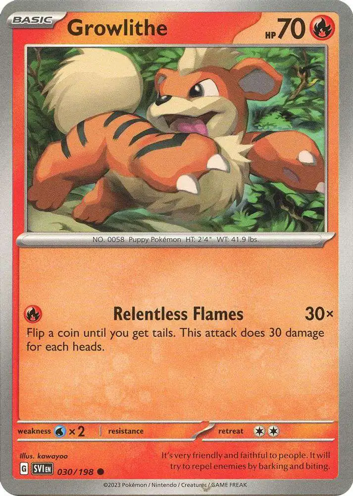 Pokemon Scarlet & Violet Base Set Common Growlithe #30