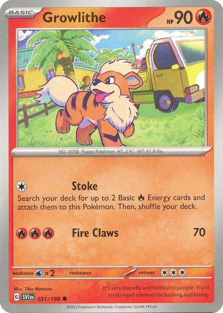 Pokemon Scarlet & Violet Base Set Common Growlithe #31