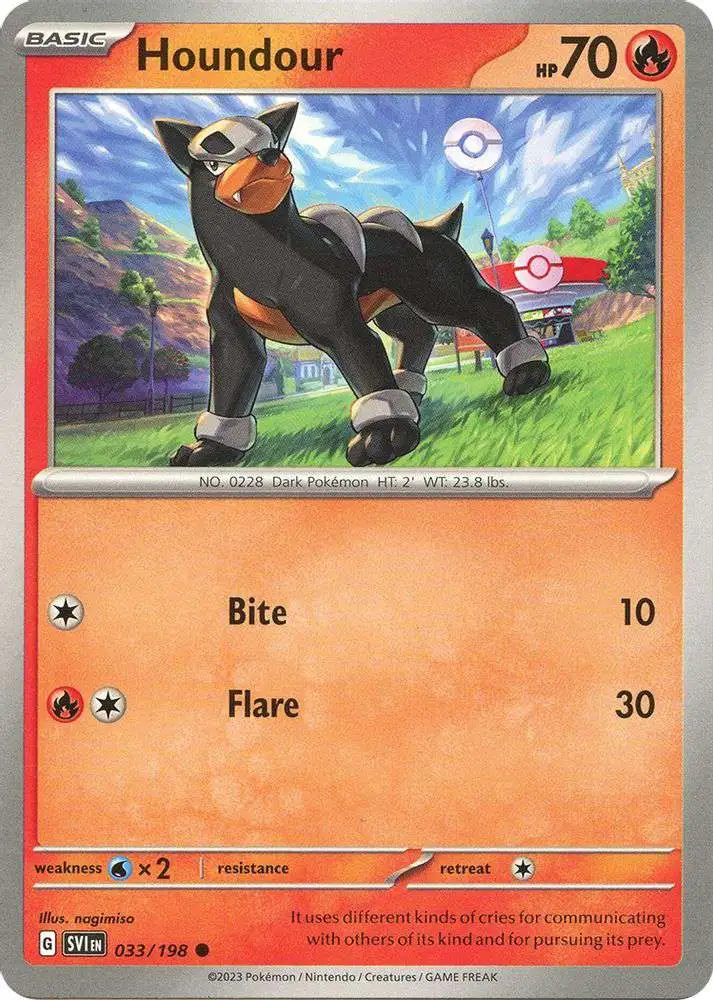 Pokemon Scarlet & Violet Base Set Common Houndour #33