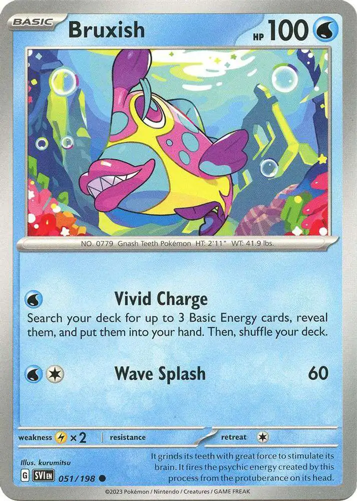 Pokemon Scarlet & Violet Base Set Common Bruxish #51