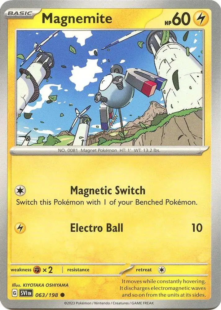 Pokemon Scarlet & Violet Base Set Common Magnemite #63