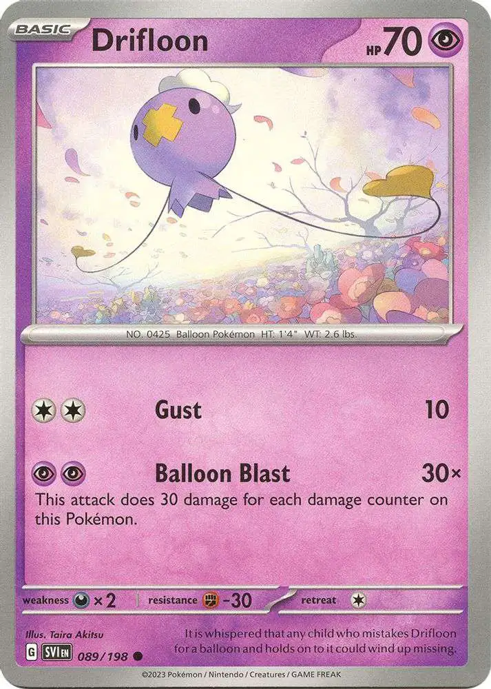 Pokemon Scarlet & Violet Base Set Common Drifloon #89